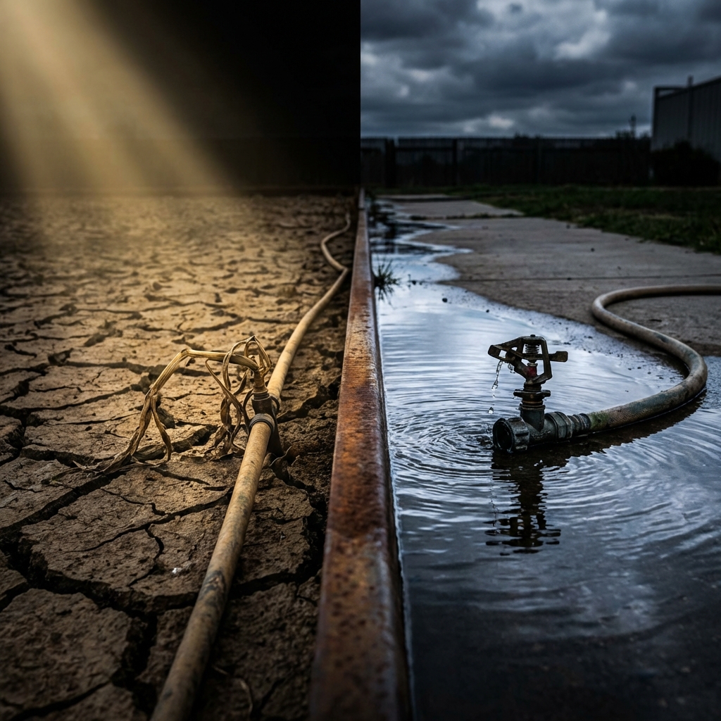 Water waste illustration